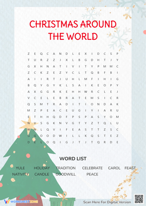 Christmas Sparkle Word Search Puzzle