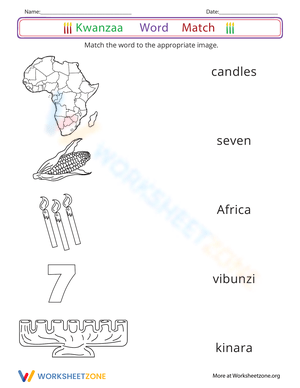 Celebrate Kwanzaa with a Fun Word Match