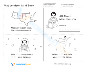 Discover Mae Jemison with Mini-Book Worksheet