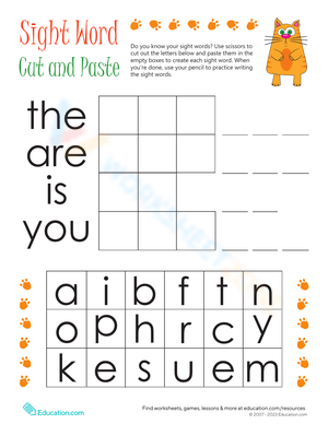 Solve Sight Word Scramble Puzzles!