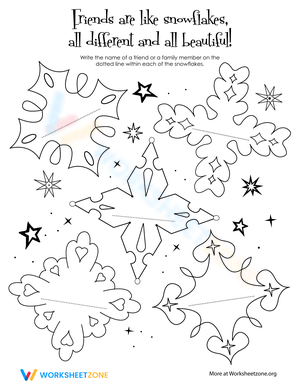 Get Creative with this Snowflake Fairy Worksheet