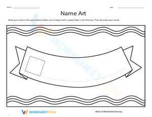 Creative First Name Art Project Worksheet