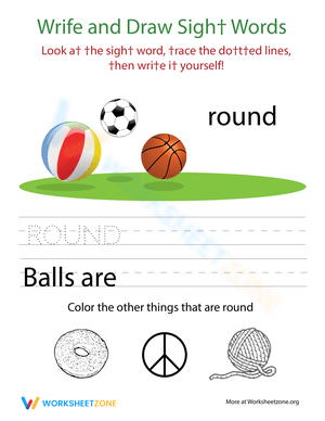 Write and Draw: Sight Words 'Round' Engaging Fun