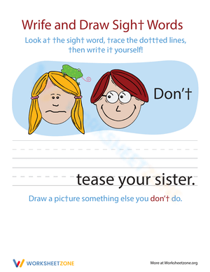 Engage with this Write and Draw Sight Words Activity