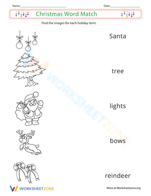 Engage with this Christmas Word Match Activity