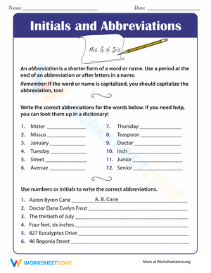 Perfect Punctuation: Initials & Abbreviations