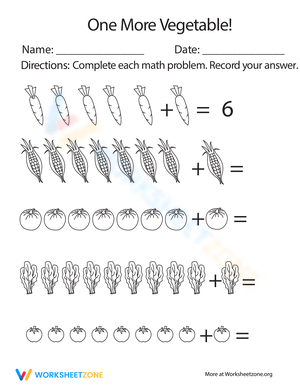 One More Vegetable: Addition Practice