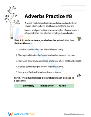 Adverb Practice Worksheet