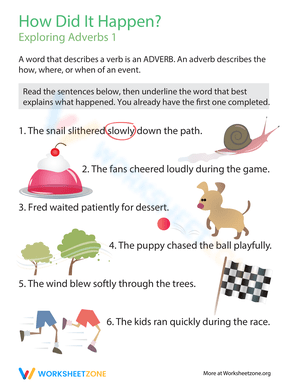 Exploring Adverbs Workshee