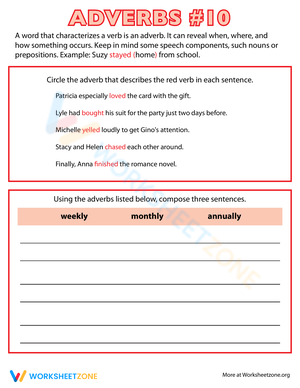 Practice Identifying and Using Adverbs