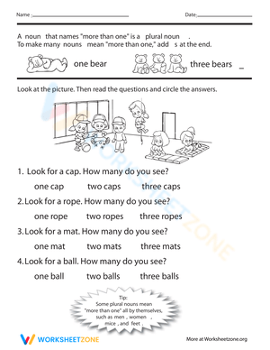 Grammar Time: Plural Nouns