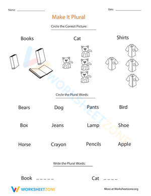Make It Plural Worksheet