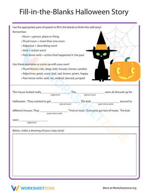 Halloween Story: Fill-in-the-Blanks