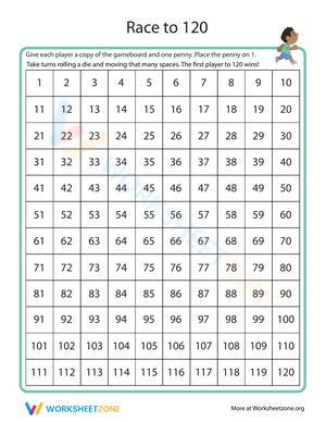 Math Game: Race to 120
