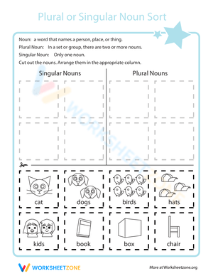 Singular vs Plural Noun Sort