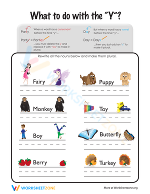 Plural Nouns With "Y" Ending