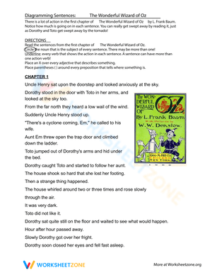 Diagramming Sentences Practice Worksheet