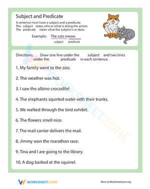 Grammar Basics: Subject and Predicate