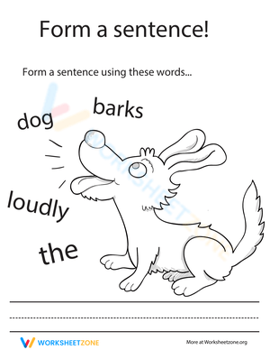 Make a Sentence 1 Grammar Worksheet