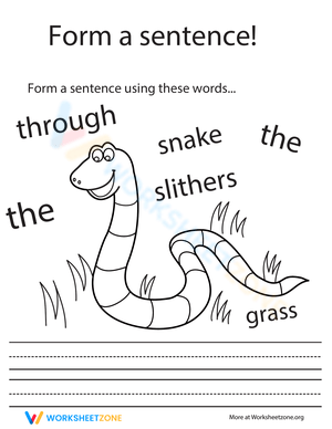 Make a Sentence 9 Grammar Worksheet