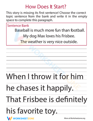 Mastering Paragraphs: Understanding Topic Sentences