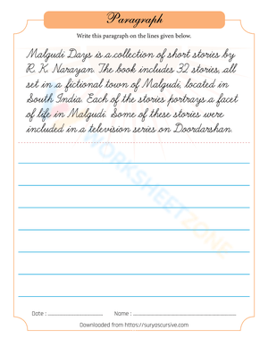 Monsoon Handwriting Practice Sheet for Kids
