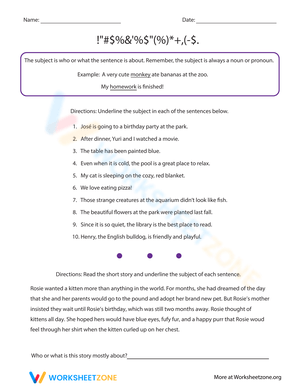 What Is the Subject: Identifying Sentence Subjects