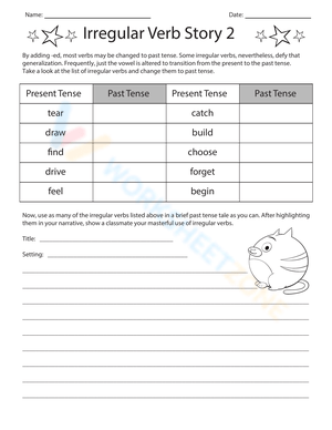 Verb Tense: An Irregular Verb Story