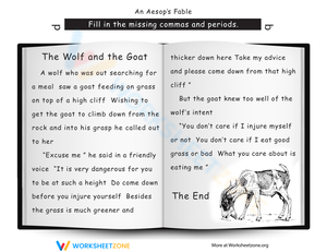 The Wolf and the Goat: Reading Comprehension Practice