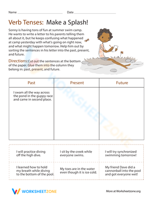 Verb Tense Practice: Make a Splash!