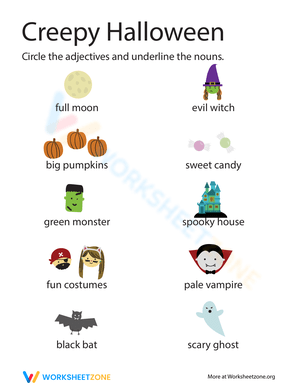 Creepy Adjectives: Descriptive Nouns