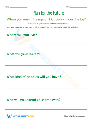 Plan for the Future Worksheet