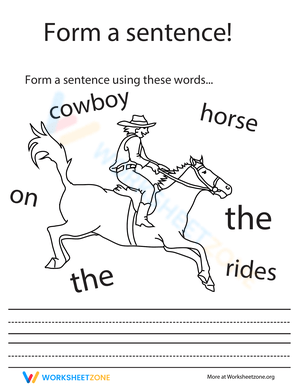Make a Sentence Worksheet 3