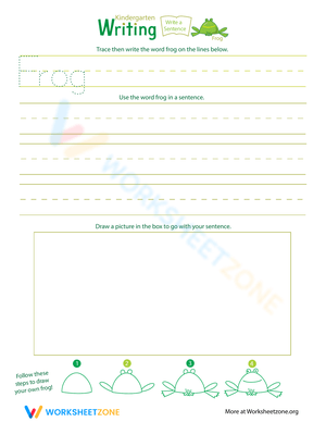 Jump Writing: Write a Frog Sentence