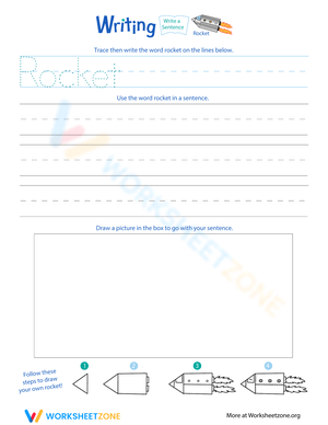 Write a Sentence About a Rocket