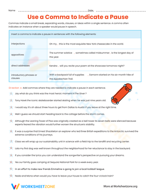 Use Commas to Indicate a Pause