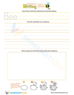 Write a Sentence About a Bee