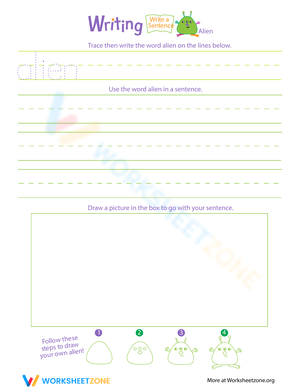 Write a Sentence About an Alien