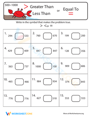 Greater Than, Less Than, Equal To? #2