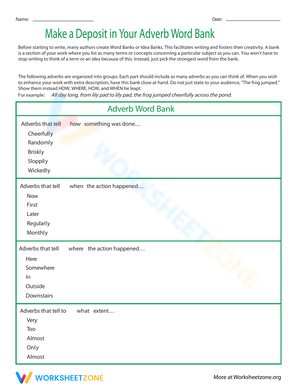 Build Your Adverb Vocabulary