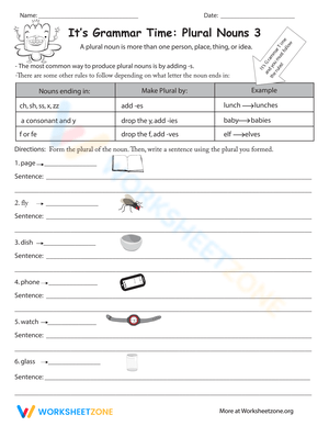 Practice Grammar Time: Plural Nouns