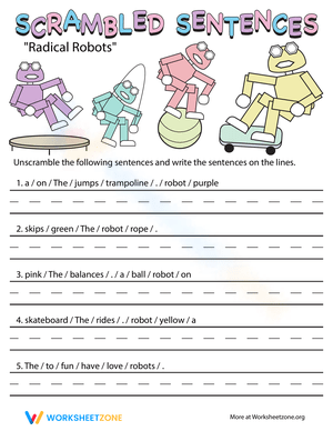 Scrambled Sentences: Radical Robots