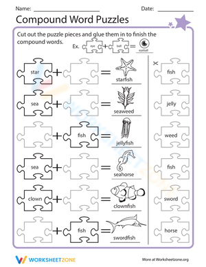 Compound Word Puzzles Worksheet