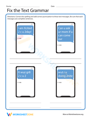 Fix the Text Grammar Practice