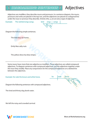 Sentence Diagramming 3 Worksheet