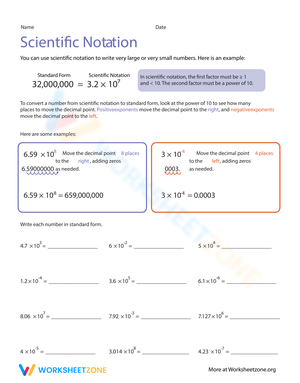 Scientific Notation Conversion 