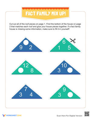 Fact Family Mix Up Worksheet