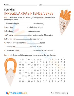 Irregular Past Tense Practice Worksheet