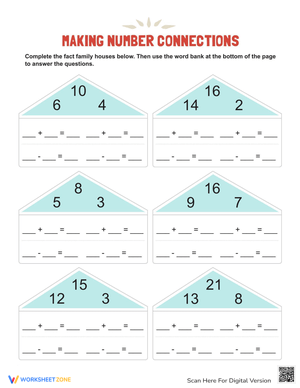 Making Number Connections Worksheet