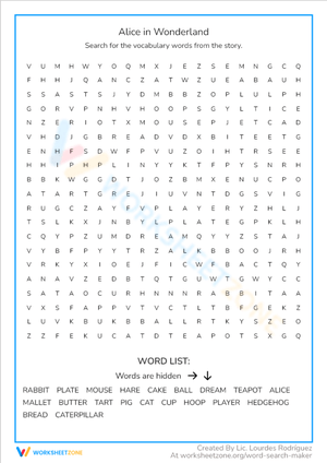 Alice in Wonderland Reading Comprehension